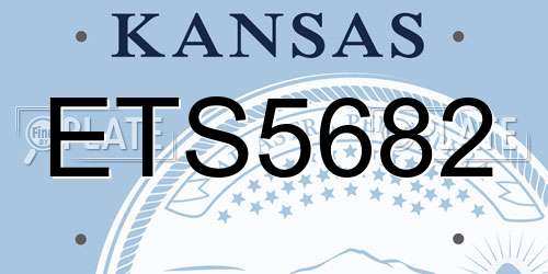 ETS5682 Kansas License Plate