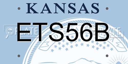 ETS56B Kansas License Plate