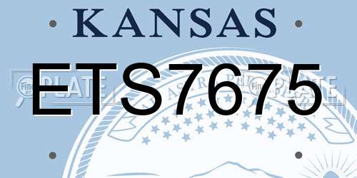 ETS7675 Kansas License Plate
