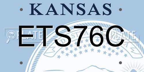 ETS76C Kansas License Plate