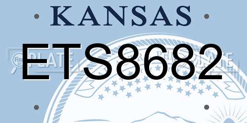 ETS8682 Kansas License Plate