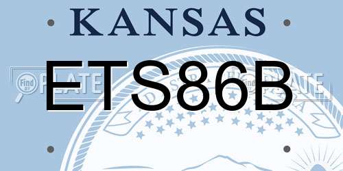 ETS86B Kansas License Plate