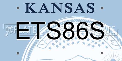 ETS86S Kansas License Plate