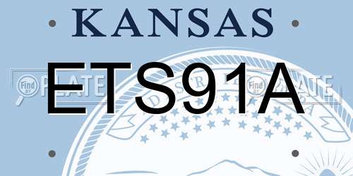 ETS91A Kansas License Plate