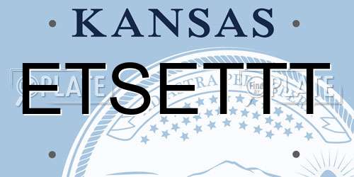 ETSETTT Kansas License Plate