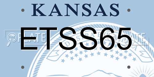 ETSS65 Kansas License Plate
