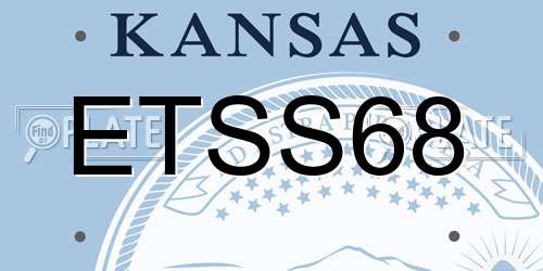ETSS68 Kansas License Plate