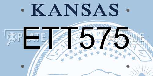 ETT575 Kansas License Plate