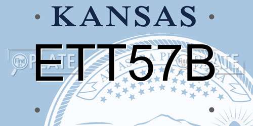 ETT57B Kansas License Plate