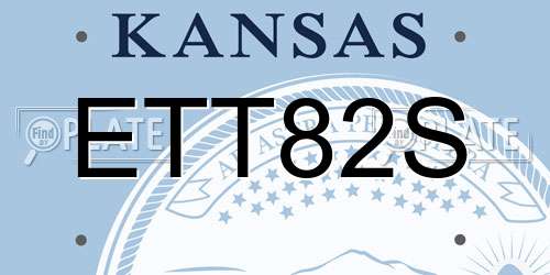ETT82S Kansas License Plate