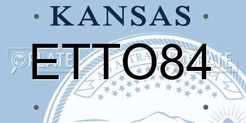 ETTO84 Kansas License Plate