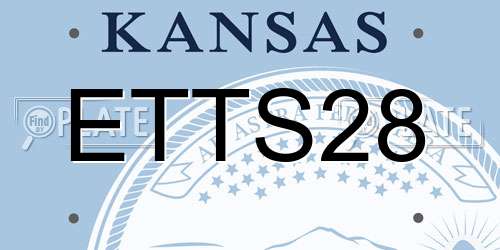 ETTS28 Kansas License Plate