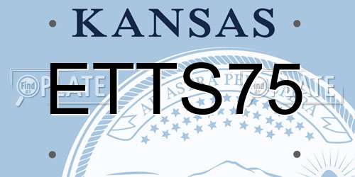 ETTS75 Kansas License Plate