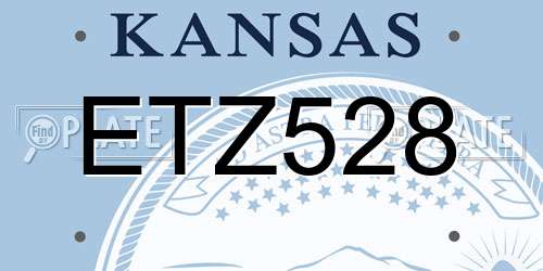 ETZ528 Kansas License Plate