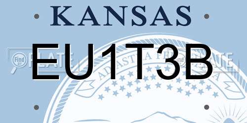 EU1T3B Kansas License Plate
