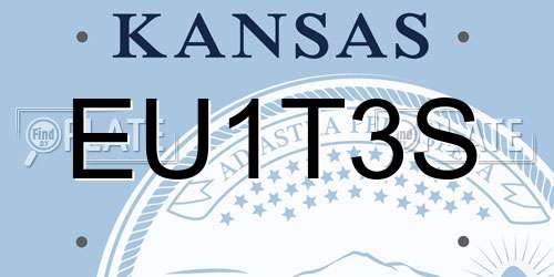 EU1T3S Kansas License Plate