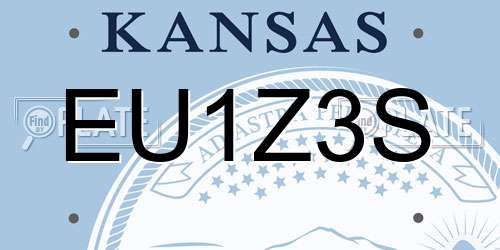 EU1Z3S Kansas License Plate