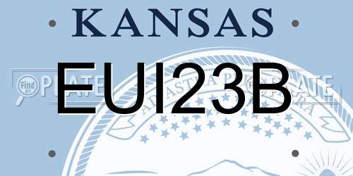 EUI23B Kansas License Plate
