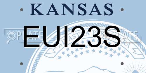 EUI23S Kansas License Plate