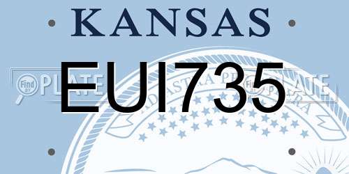 EUI735 Kansas License Plate