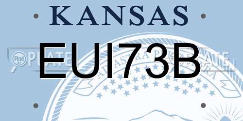 EUI73B Kansas License Plate