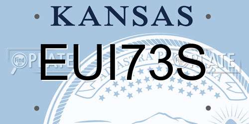 EUI73S Kansas License Plate