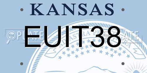EUIT38 Kansas License Plate