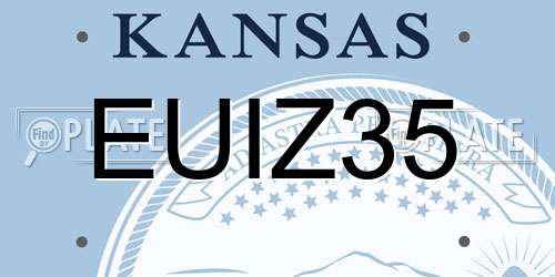 EUIZ35 Kansas License Plate
