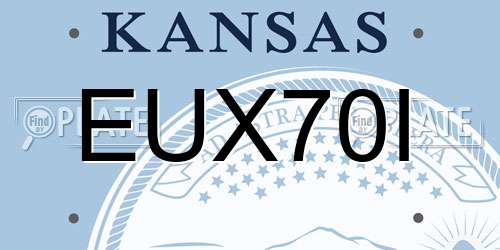 EUX70I Kansas License Plate