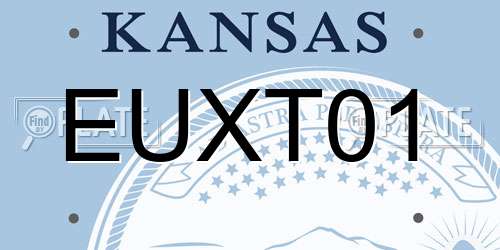 EUXT01 Kansas License Plate
