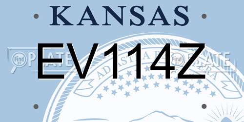 EV114Z Kansas License Plate
