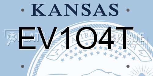 EV1O4T Kansas License Plate