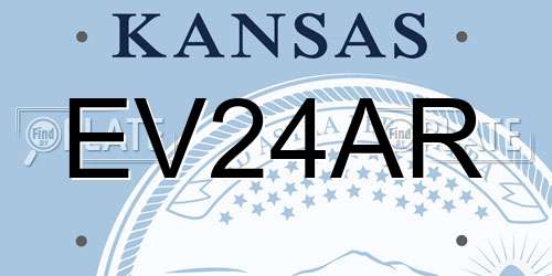 EV24AR Kansas License Plate