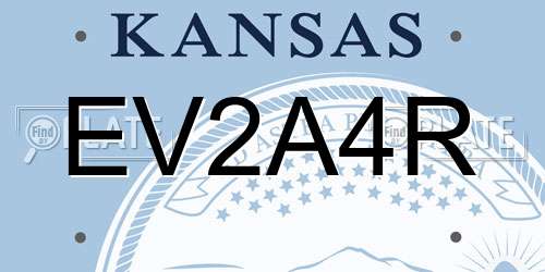 EV2A4R Kansas License Plate