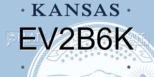 EV2B6K Kansas License Plate
