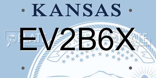 EV2B6X Kansas License Plate