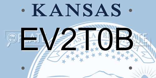 EV2T0B Kansas License Plate