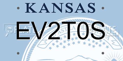 EV2T0S Kansas License Plate