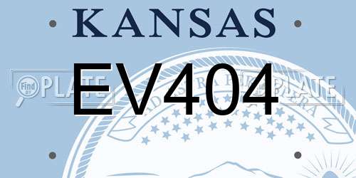 EV404 Kansas License Plate