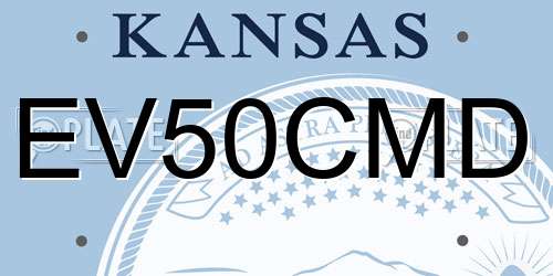 EV50CMD Kansas License Plate