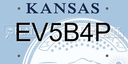 EV5B4P Kansas License Plate
