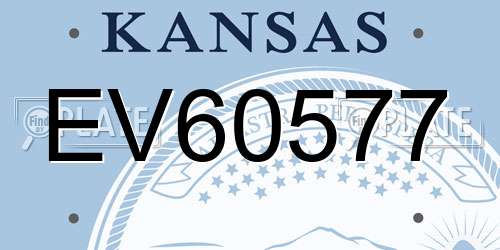EV60577 Kansas License Plate