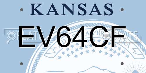 EV64CF Kansas License Plate