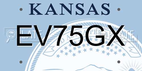 EV75GX Kansas License Plate