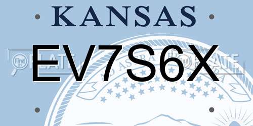 EV7S6X Kansas License Plate
