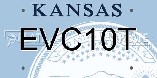 EVC10T Kansas License Plate