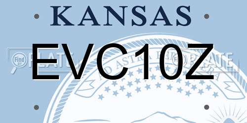 EVC10Z Kansas License Plate