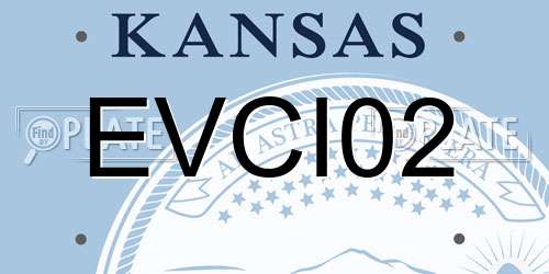 EVCI02 Kansas License Plate
