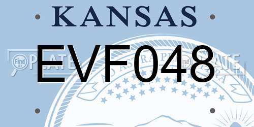 EVF048 Kansas License Plate