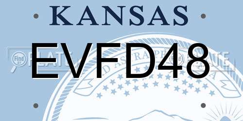 EVFD48 Kansas License Plate